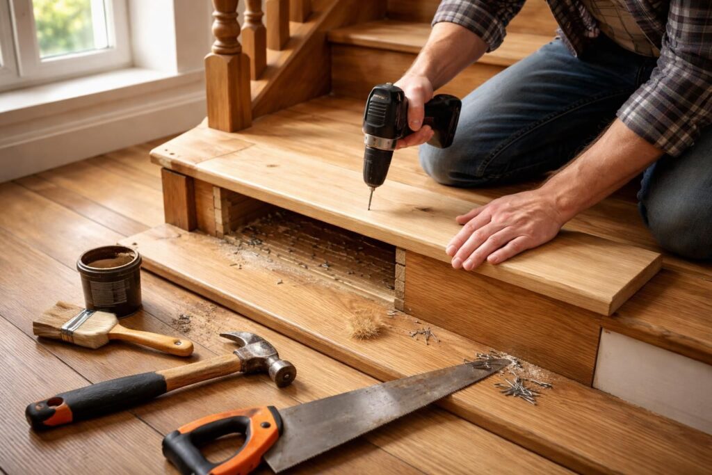 découvrez comment réparer efficacement une marche d’escalier en bois pour restaurer sa solidité et son esthétique. guide pratique avec conseils et astuces.