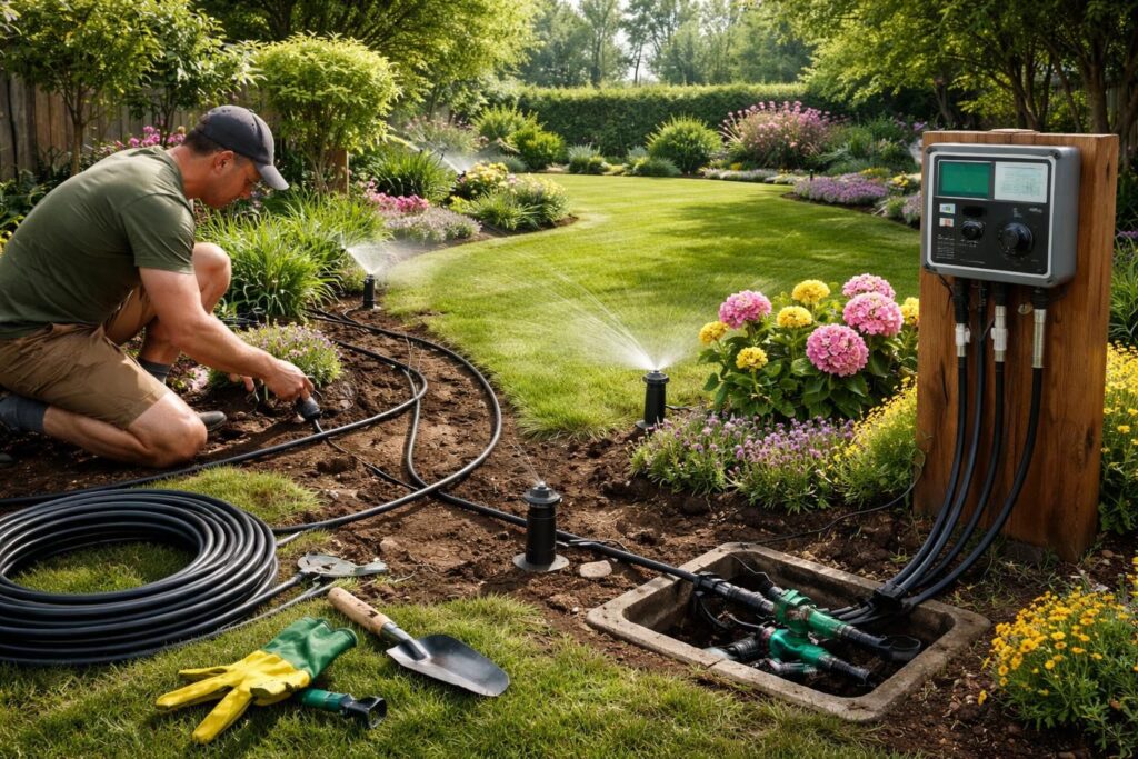 découvrez comment installer un système d’arrosage automatique pour optimiser l’arrosage de votre jardin, économiser de l'eau et gagner du temps au quotidien.
