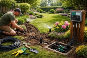 découvrez comment installer un système d’arrosage automatique pour optimiser l’arrosage de votre jardin, économiser de l'eau et gagner du temps au quotidien.