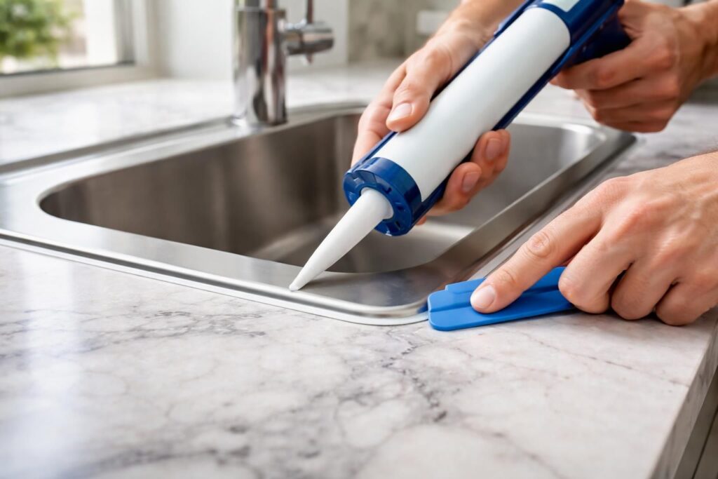 apprenez à poser un joint silicone proprement autour d’un évier grâce à nos conseils pratiques et astuces pour une finition nette et durable.