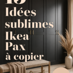 Un dressing Ikea Pax élégamment organisé avec des accessoires pratiques