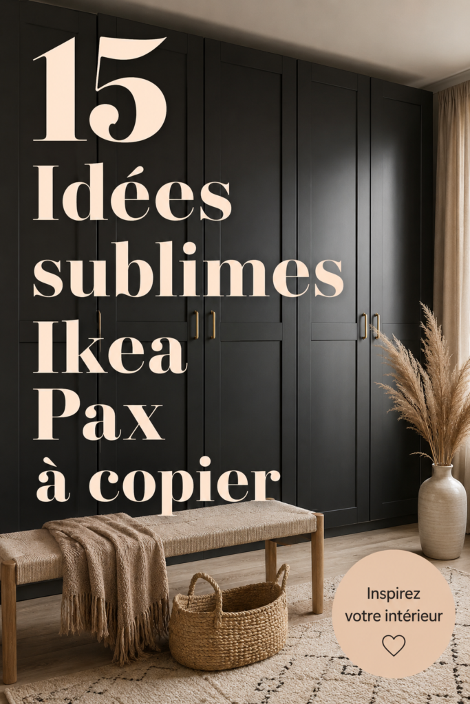 Un dressing Ikea Pax élégamment organisé avec des accessoires pratiques