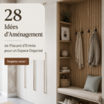 Placard d'entrée organisé avec étagères et crochets