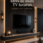 Un mur télé moderne avec étagères et décorations élégantes, inspirant les idées de décoration intérieure.