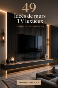 Un mur télé moderne avec étagères et décorations élégantes, inspirant les idées de décoration intérieure.
