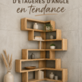 Idée d'étagère d'angle moderne dans un salon élégant