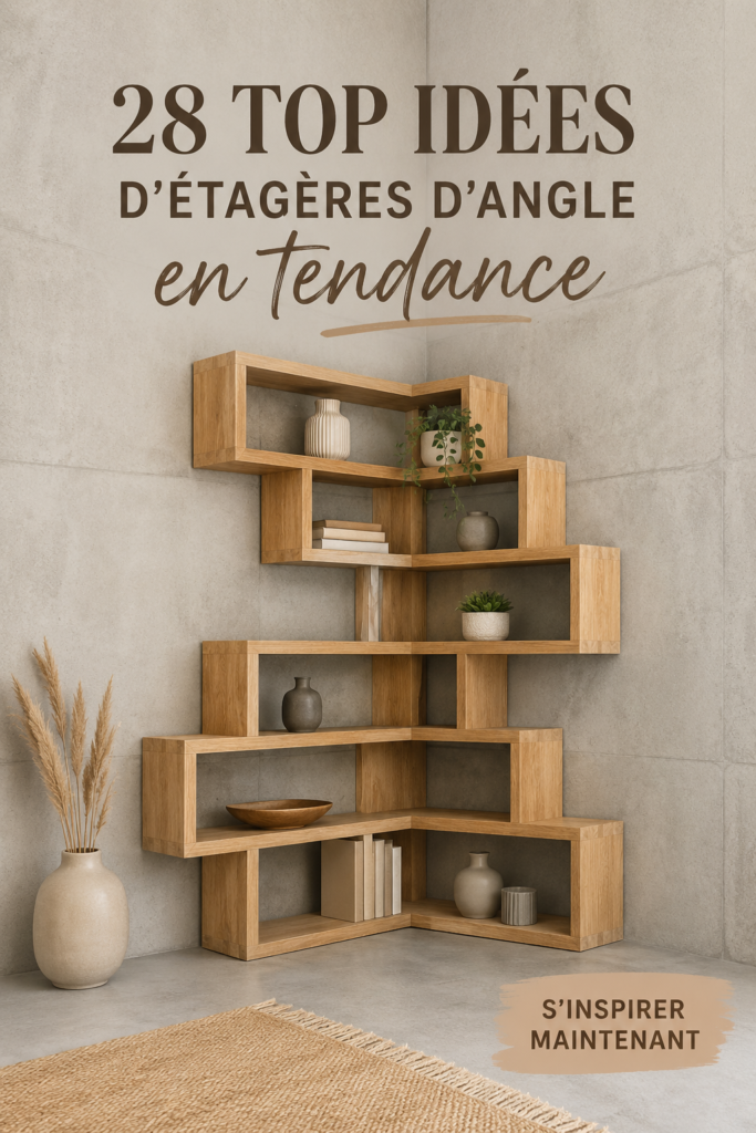 Idée d'étagère d'angle moderne dans un salon élégant