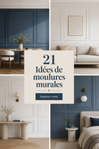 Moulures élégantes dans une pièce de style contemporain.