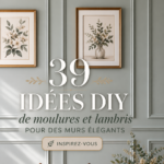 Exemple de décoration murale avec moulures et panneaux pour un salon élégant.