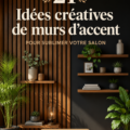 Salon moderne avec un mur d'accent coloré qui apporte du caractère à la pièce