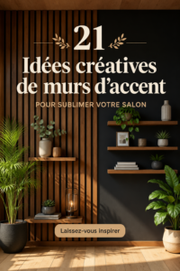 Salon moderne avec un mur d'accent coloré qui apporte du caractère à la pièce
