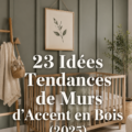 Un salon avec un mur en bois tendance qui apporte une ambiance chaleureuse.