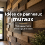 Intérieur chaleureux avec des panneaux muraux en bois