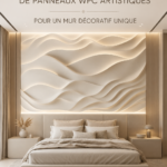 Panneaux WPC artistique sur un mur moderne