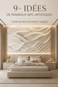Panneaux WPC artistique sur un mur moderne