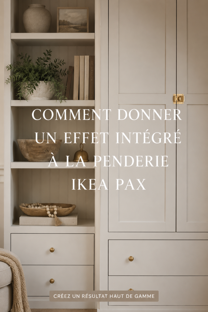 Armoire Pax Ikea transformée avec un look intégré
