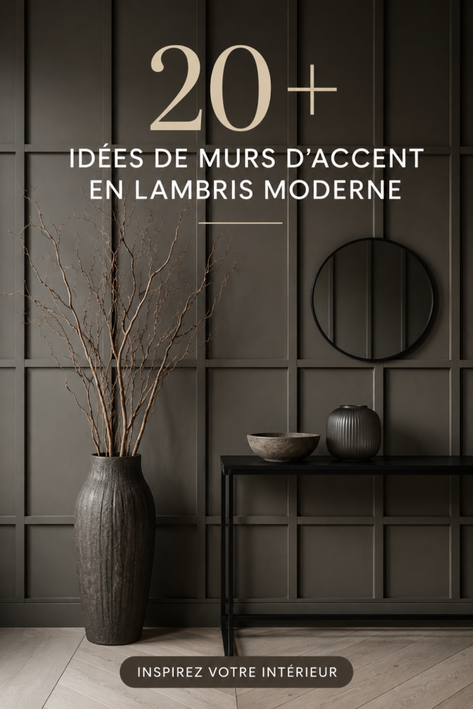 Un élégant mur en bois dans un salon chaleureux