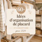 Un placard bien organisé avec des rangements pratiques et esthétiques.