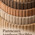 Panneaux en bois flexibles dans un intérieur moderne et accueillant.