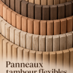 Panneaux en bois flexibles dans un intérieur moderne et accueillant.