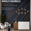 Panneaux décoratifs géométriques en polystyrène sur un mur moderne