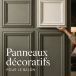Panneaux muraux en bois dans un salon moderne et chaleureux