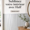 Panneaux muraux demi-hauteur décoratifs dans un salon élégant