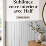 Panneaux muraux demi-hauteur décoratifs dans un salon élégant