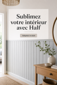 Panneaux muraux demi-hauteur décoratifs dans un salon élégant