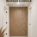 Panneaux muraux Starock ornant un salon moderne et chaleureux