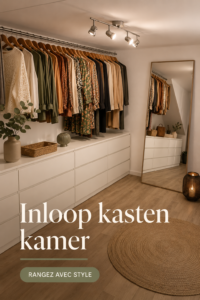 Placard intégré moderne dans un intérieur chaleureux