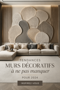 Mur décoratif moderne avec couleurs tendances de 2024