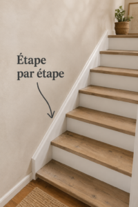 Une femme faisant du step en pleine séance de fitness