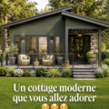 Cottage moderne en bois avec un aménagement chaleureux
