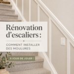 Un escalier décoré avec des moulures élégantes et modernes
