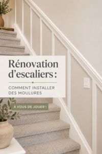 Un escalier décoré avec des moulures élégantes et modernes