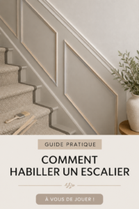 Escalier moderne habillé de panneaux décoratifs en bois pour une touche chaleureuse.