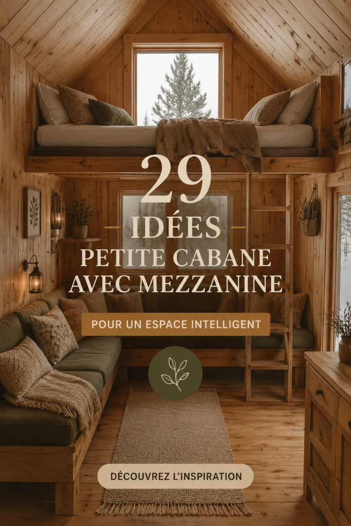 Petite cabane avec aménagement optimisé et mezzanine agréable.