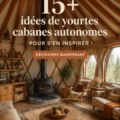 Une yourte moderne en pleine nature, entourée d'arbres