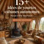 Une yourte moderne en pleine nature, entourée d'arbres