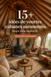 Une yourte moderne en pleine nature, entourée d'arbres