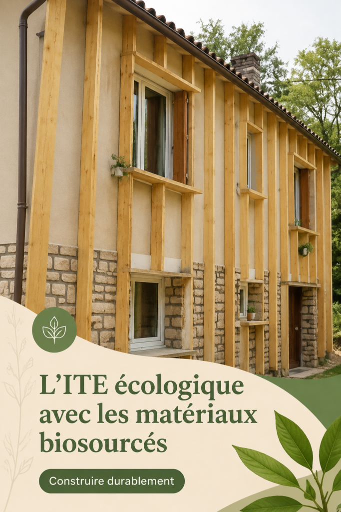 Visualisation d'une maison écoresponsable avec des matériaux biosourcés adaptés à une isolation thermique