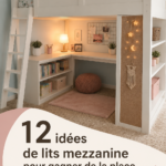Un lit mezzanine moderne dans une chambre bien aménagée
