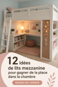 Un lit mezzanine moderne dans une chambre bien aménagée