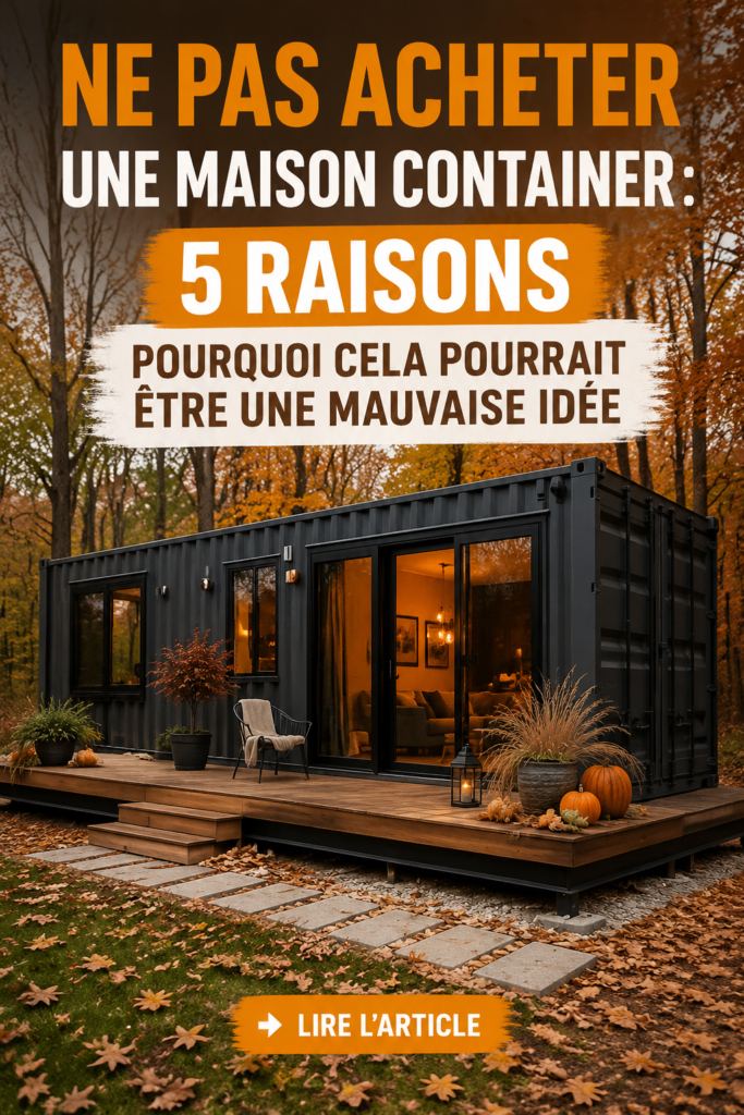 Intérieur d'une maison conteneur avec décor chaleureux et pratique.