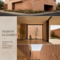 Vue extérieure de la maison Lujambio, mettant en valeur son architecture moderne et épurée.