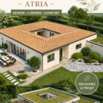 Une maison moderne ATRIA avec design contemporain et espace accueillant.