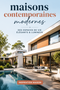 Maison contemporaine moderne avec une façade élégante et des lignes épurées.