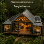Maison conteneur moderne avec vue sur la nature