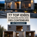 Maison moderne en conteneurs entourée de verdure